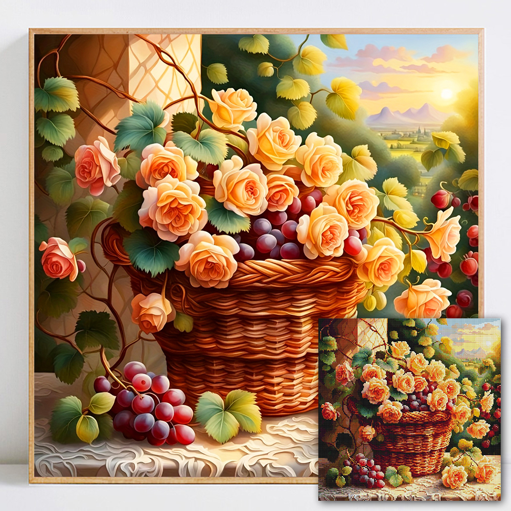 Flower Diamond Painting Kit Fu - Photo Mosaic Print review and price