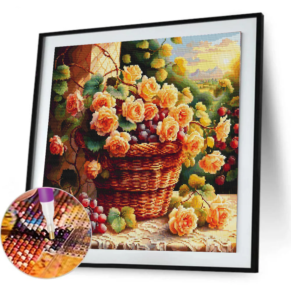 Flower Diamond Painting Kit Fu - Photo Mosaic Print review and price