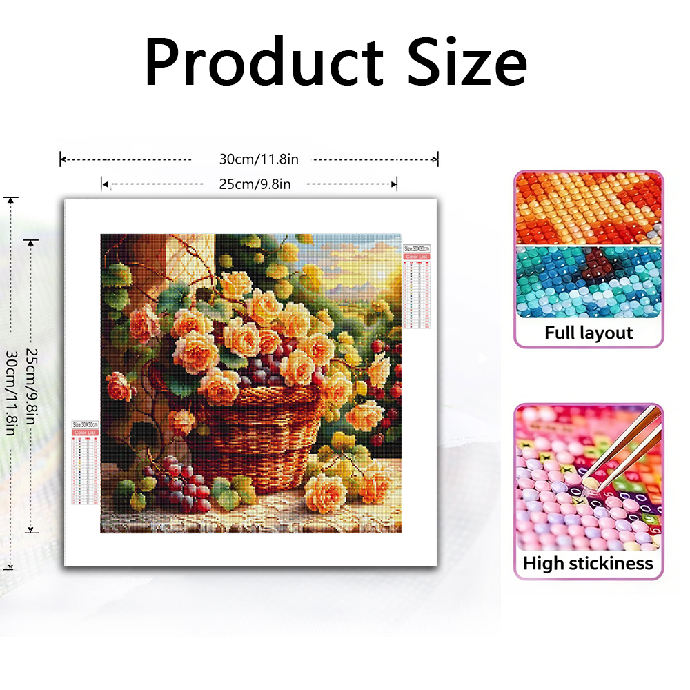 Flower Diamond Painting Kit Fu - Photo Mosaic Print review and price