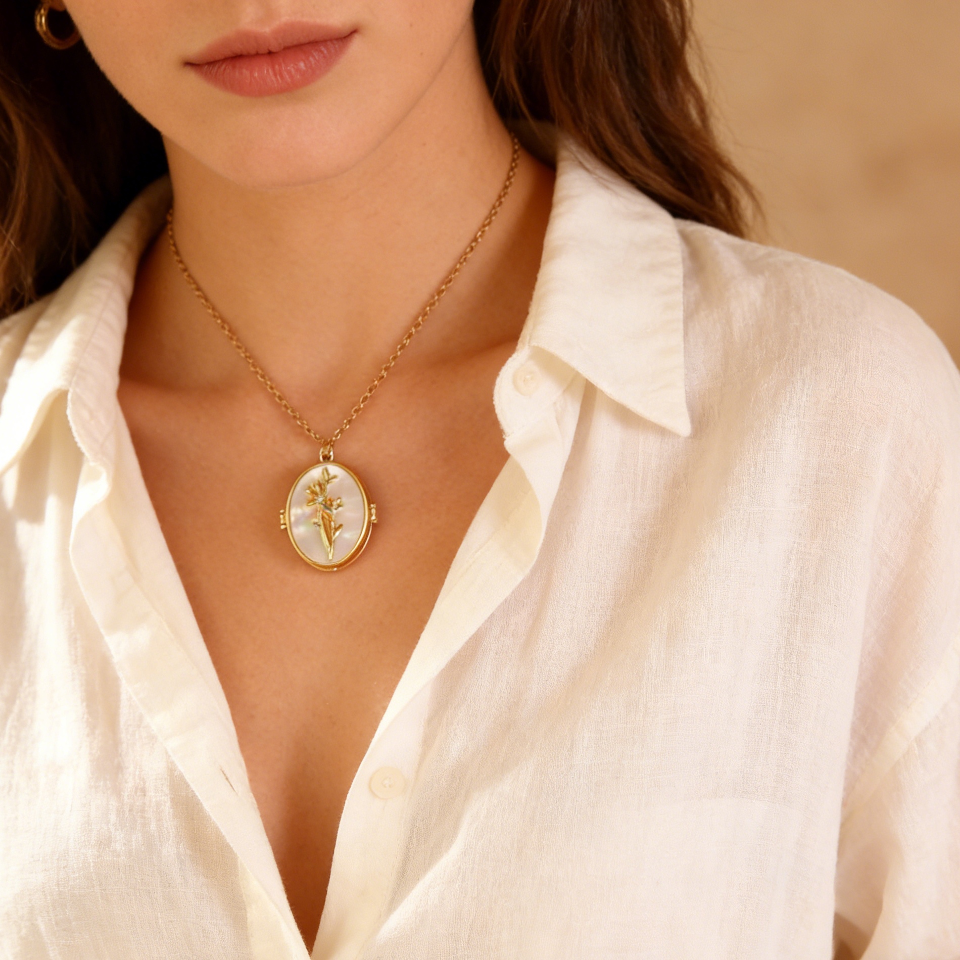 Diamon Birth Flower Custom Col - Birth Flower Necklace review and price