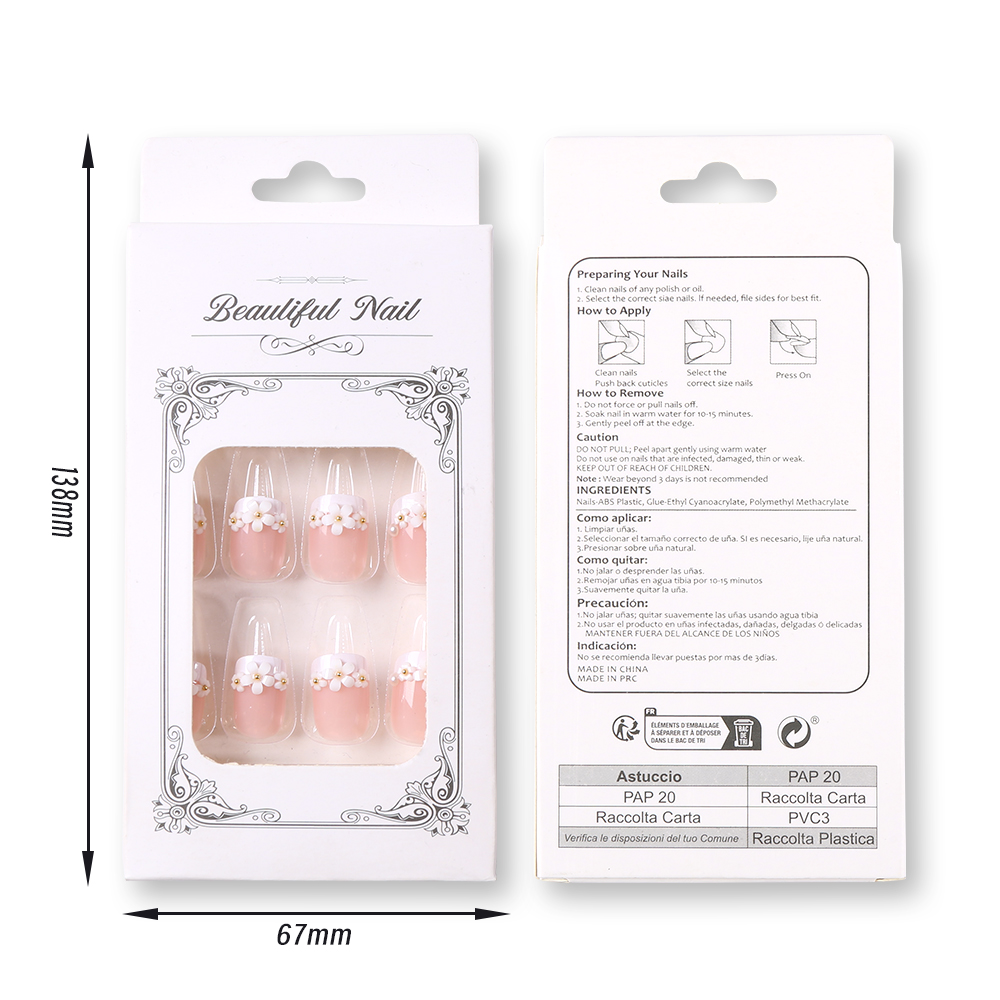 24pcs Medium Long Acrylic Fake - Pressed Flower Art review and price