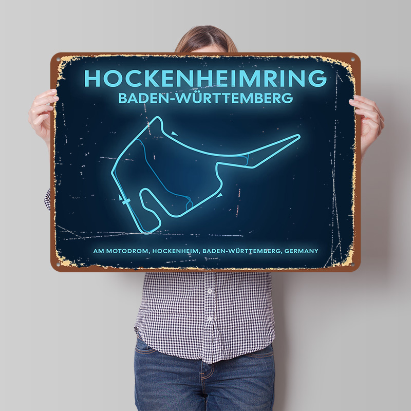 Hockenheimring Circuit Neon Ma - Custom Map Poster review and price