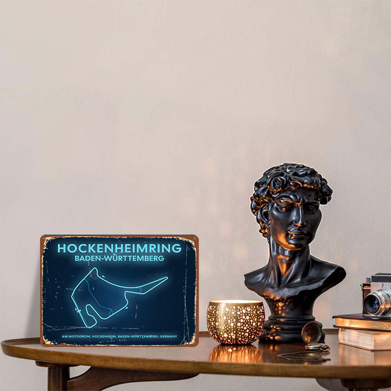 Hockenheimring Circuit Neon Ma - Custom Map Poster review and price