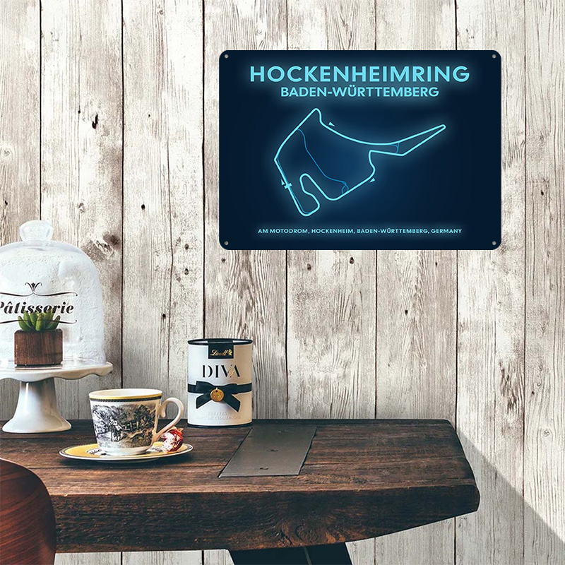 Hockenheimring Circuit Neon Ma - Custom Map Poster review and price