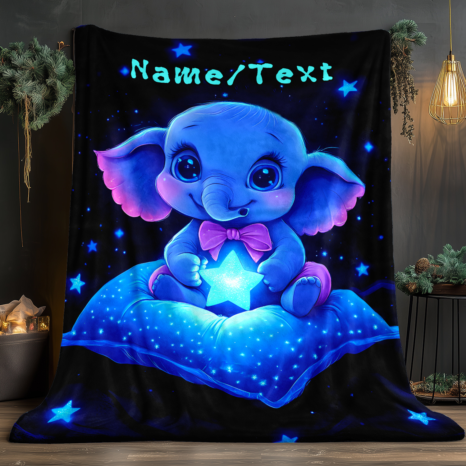 Personalized Cute Blue Elephan - Custom Night Sky review and price