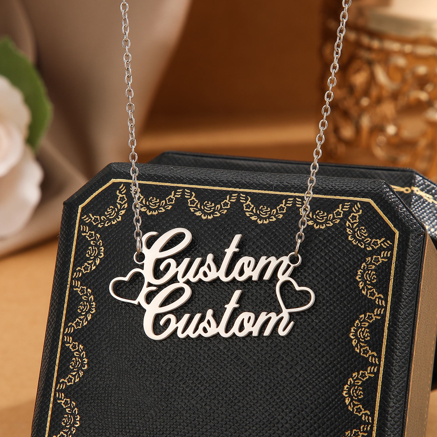 1pc Stainless Steel Customized - Name Necklace Custom review and price