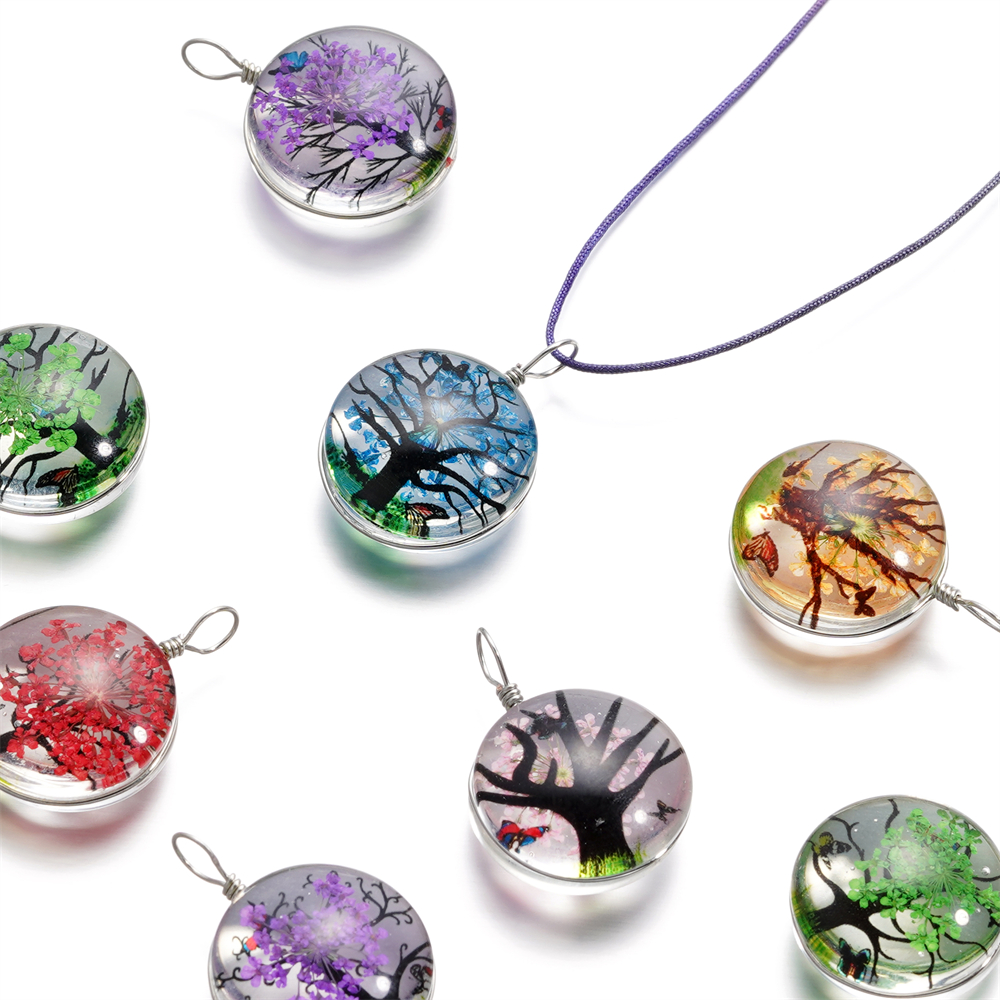 5pcs/lot 20x29mm Jewelry Cryst - Birth Flower Necklace review and price