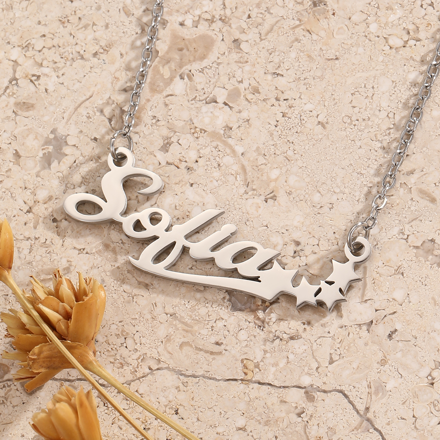 Stainless Steel Star Letter Pe - Name Necklace Custom review and price