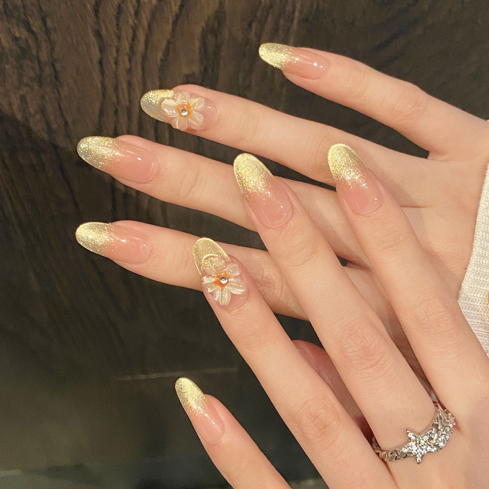 10pcs Handmade Press on Nails  - Pressed Flower Art review and price