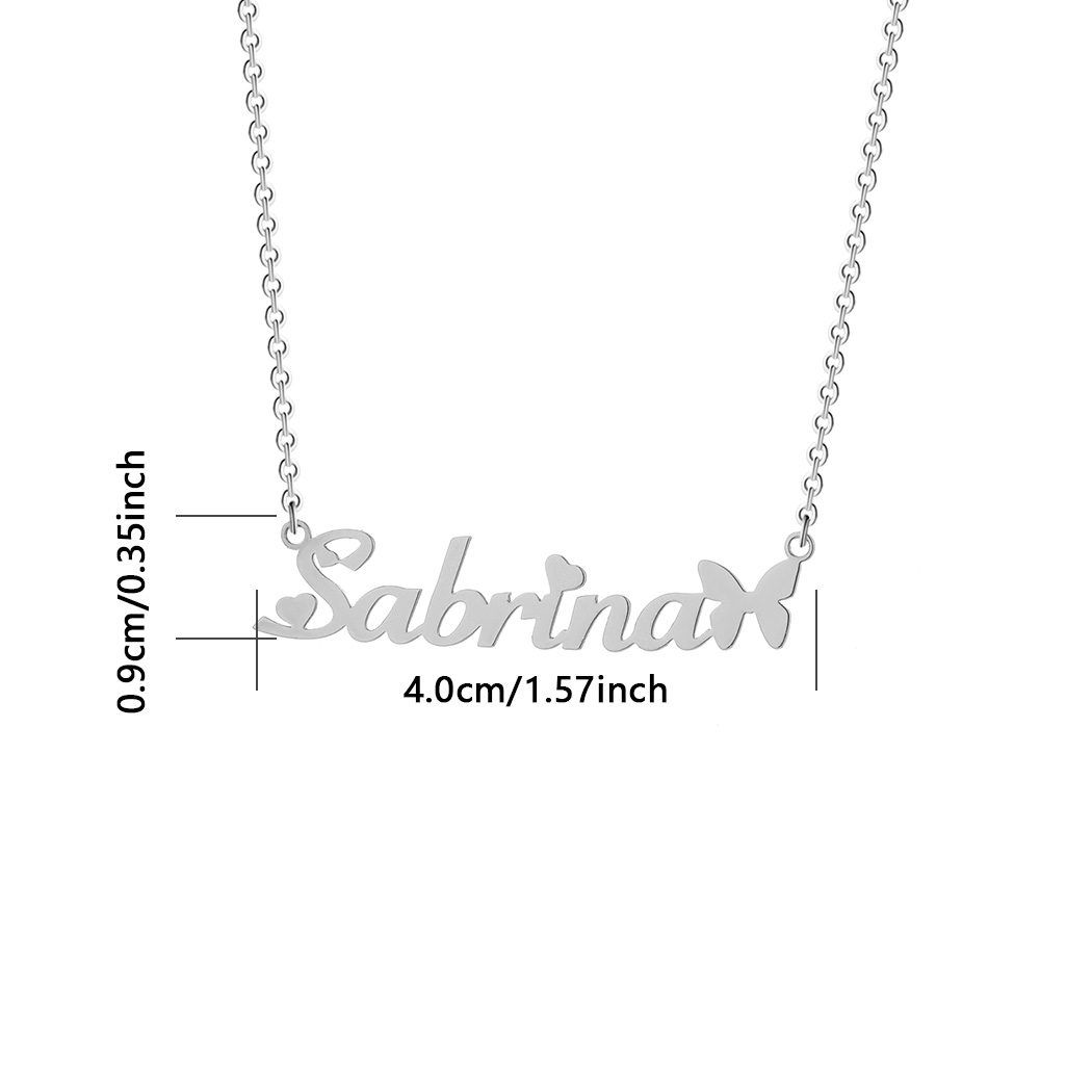 1pc Personalized Butterfly Nam - Name Necklace Custom review and price