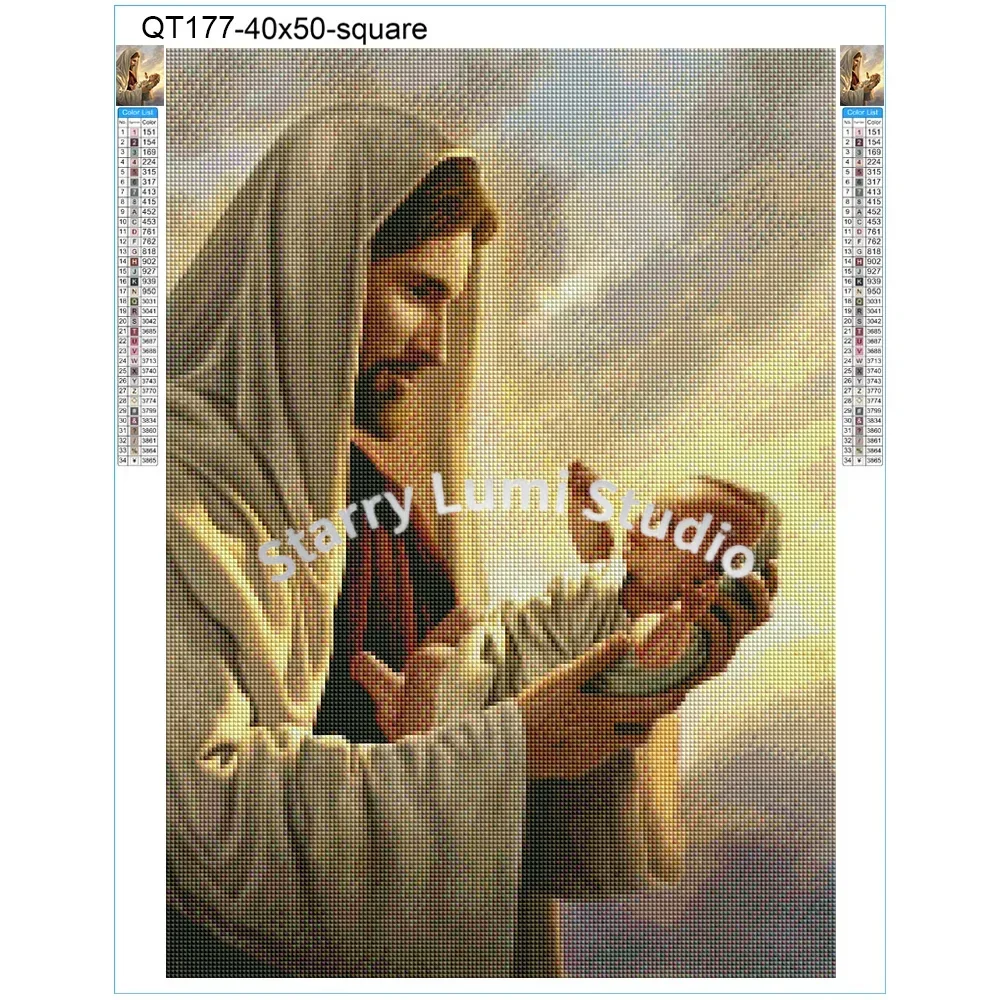 5D Full Square Painting God Mo - Photo Mosaic Print review and price