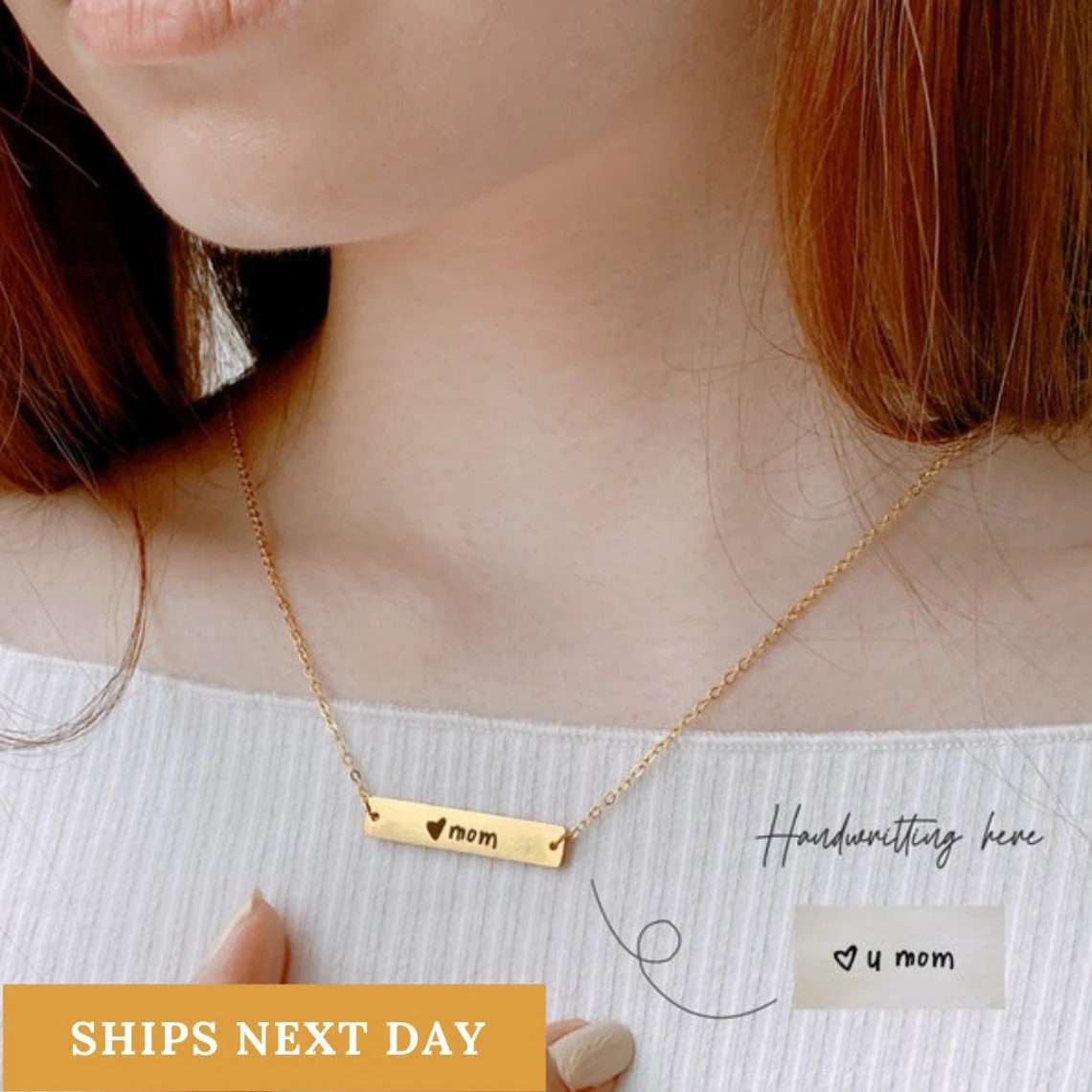 Actual Handwriting Bar Necklac - Handwriting Necklace Bar review and price