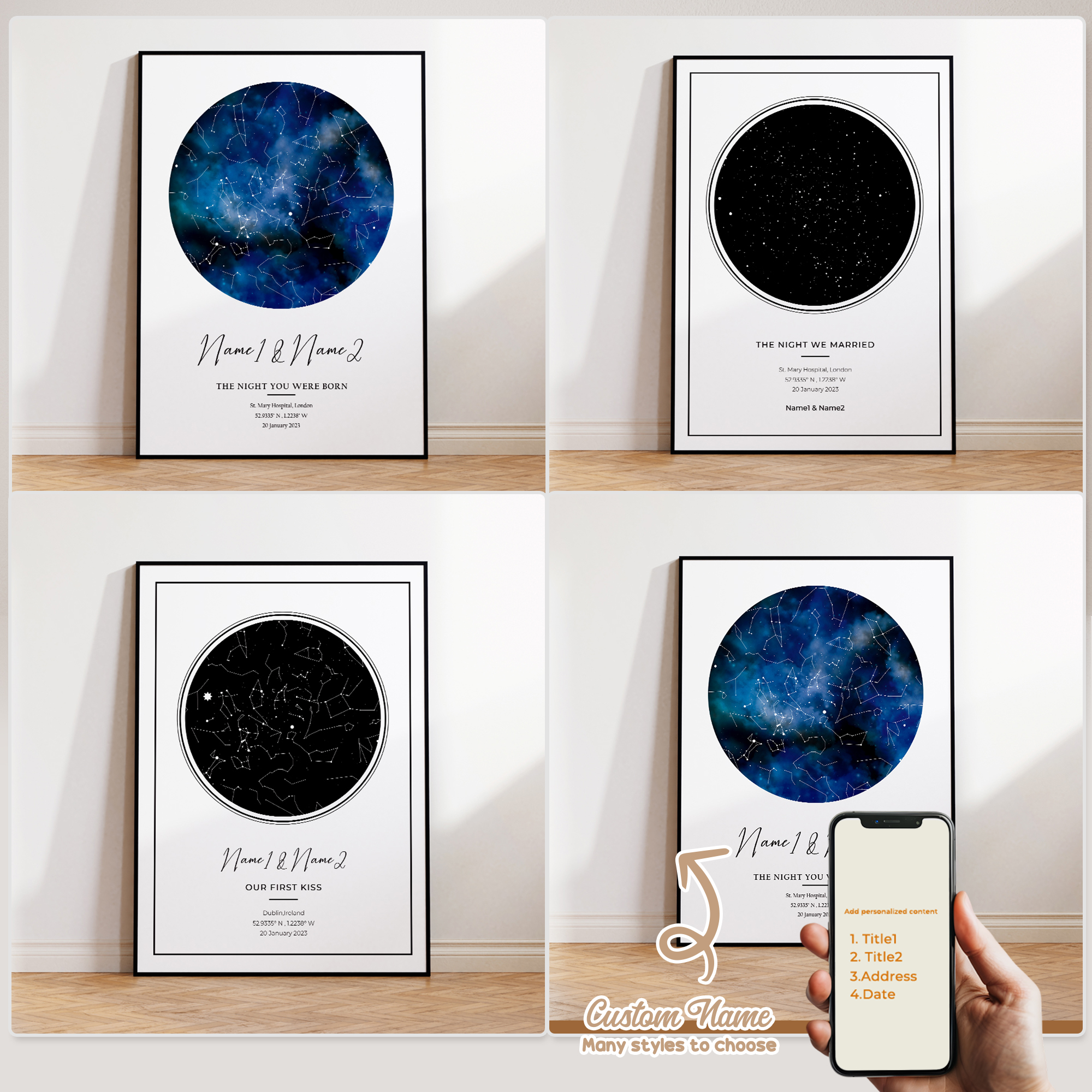 Modern Custom Personalized Nig - Custom Night Sky review and price