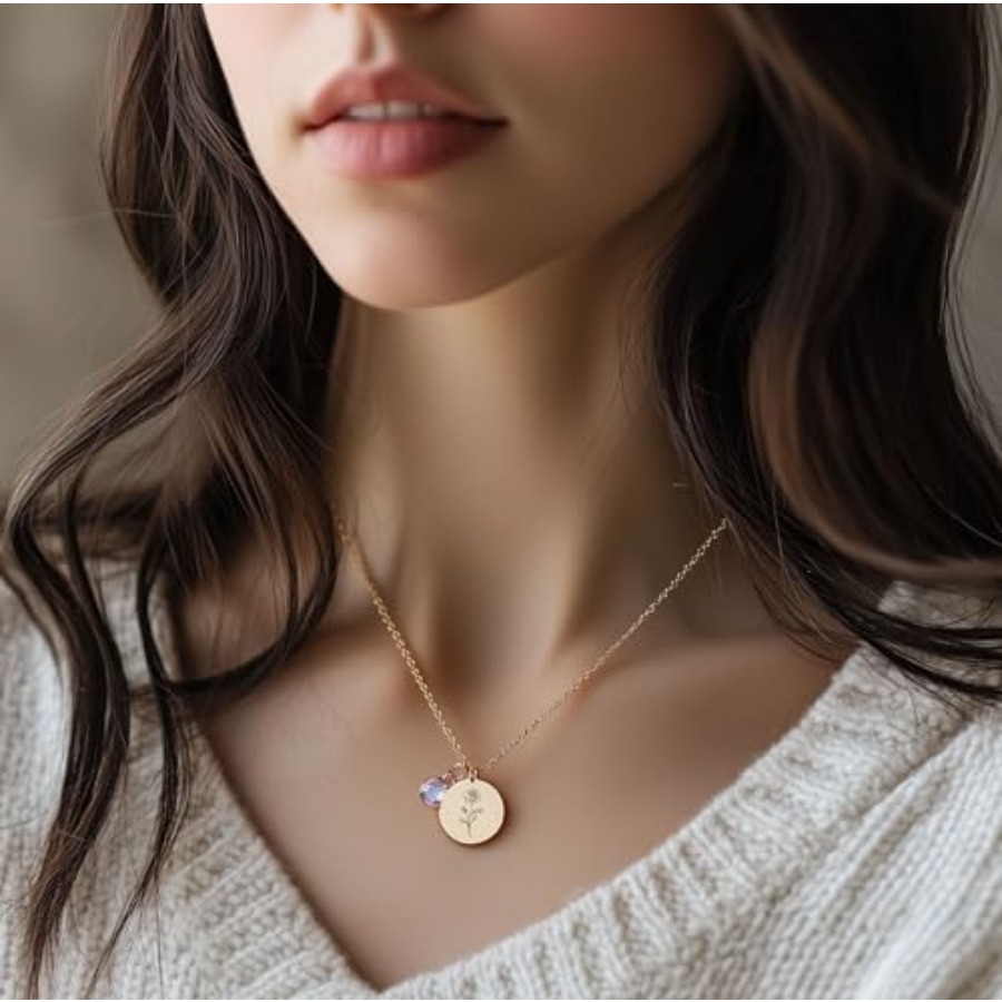 Birth Flower Necklaces for Wom - Birth Flower Necklace review and price