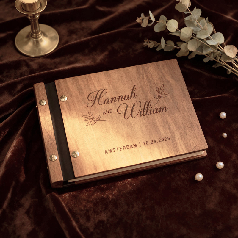 Personalized Wooden Wedding Gu - Custom Photo Book review and price