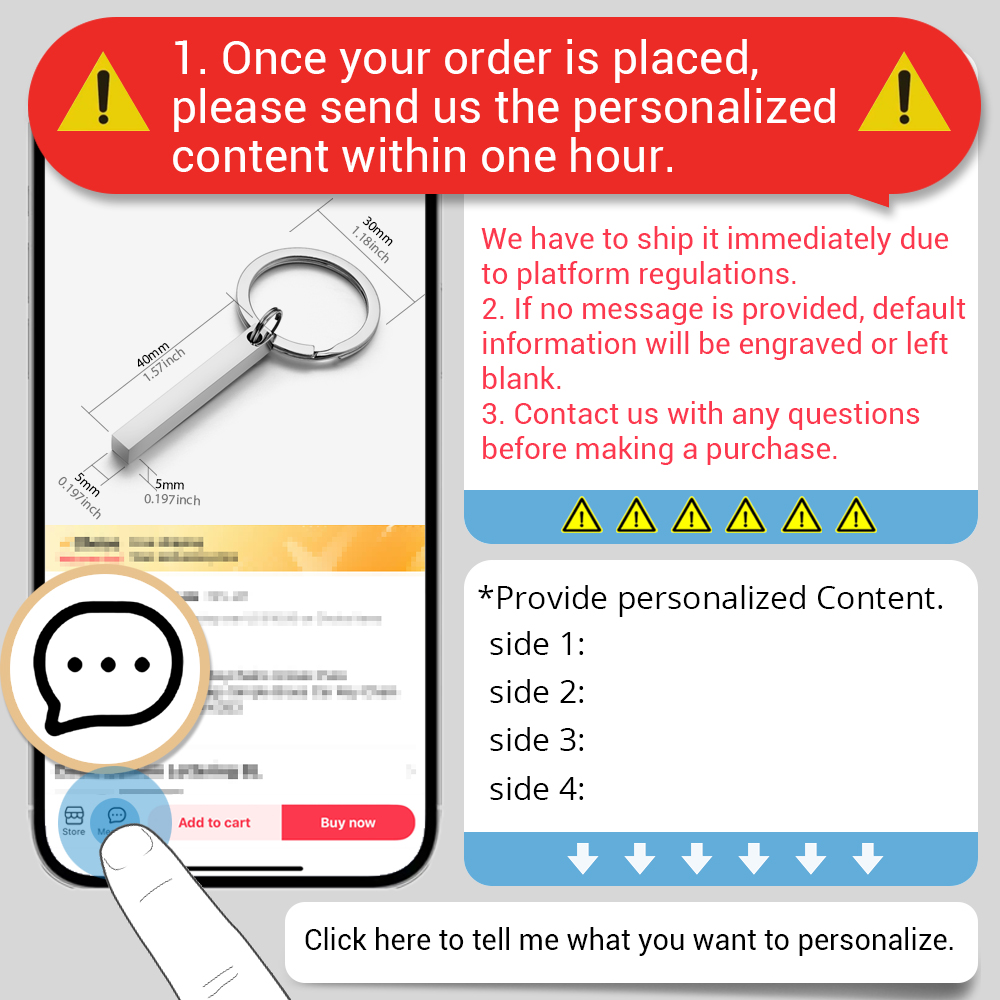 Personalize Keychains 3D Bar S - Initial Ring Custom review and price