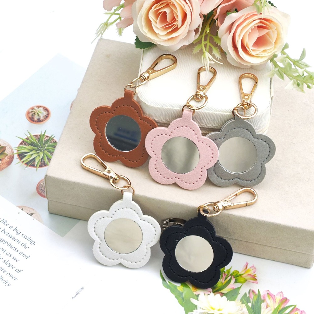Flower Petal Shaped Mirror Bag - Initial Ring Custom review and price